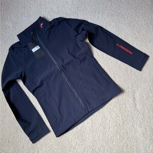J. Lindeberg Everly Rain Jacket Navy Blue Golf New NWT - Small